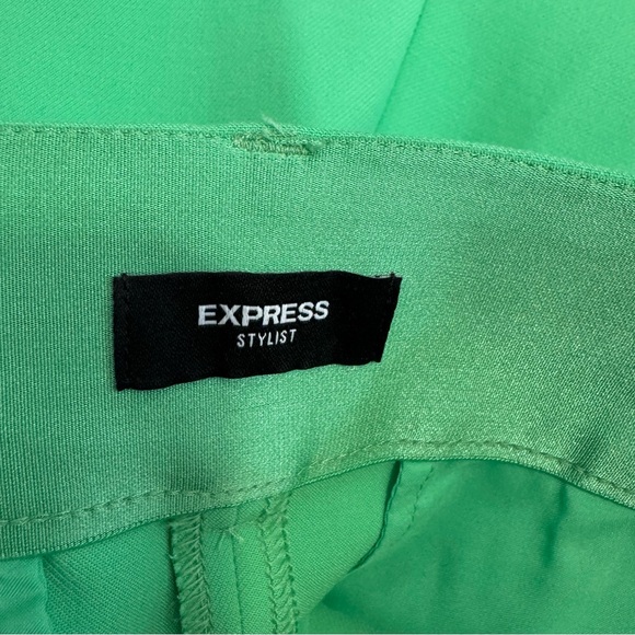 Express Stylist Super High Rise Green Pants - Picture 6 of 8
